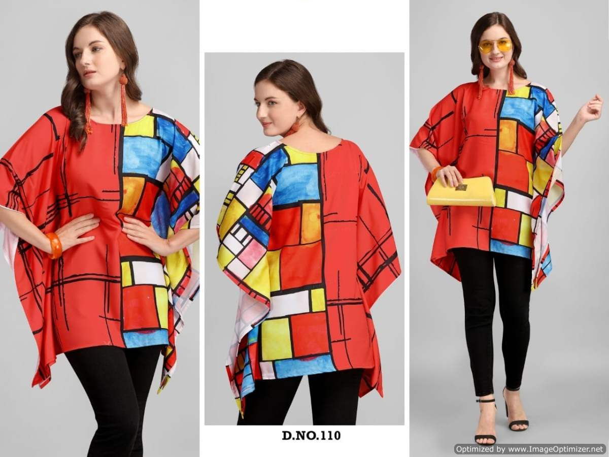 Jelite Kaftan Tunics 2 Latest Casual Wear Rayon Digital Printed Wear Top Collection